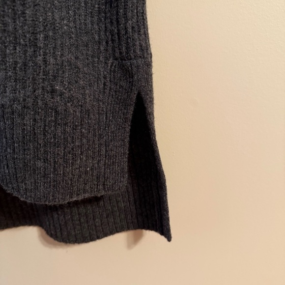MADEWELL Merino Wool Turtleneck Sweater Dress Gray Ribbed S - Picture 5 of 9